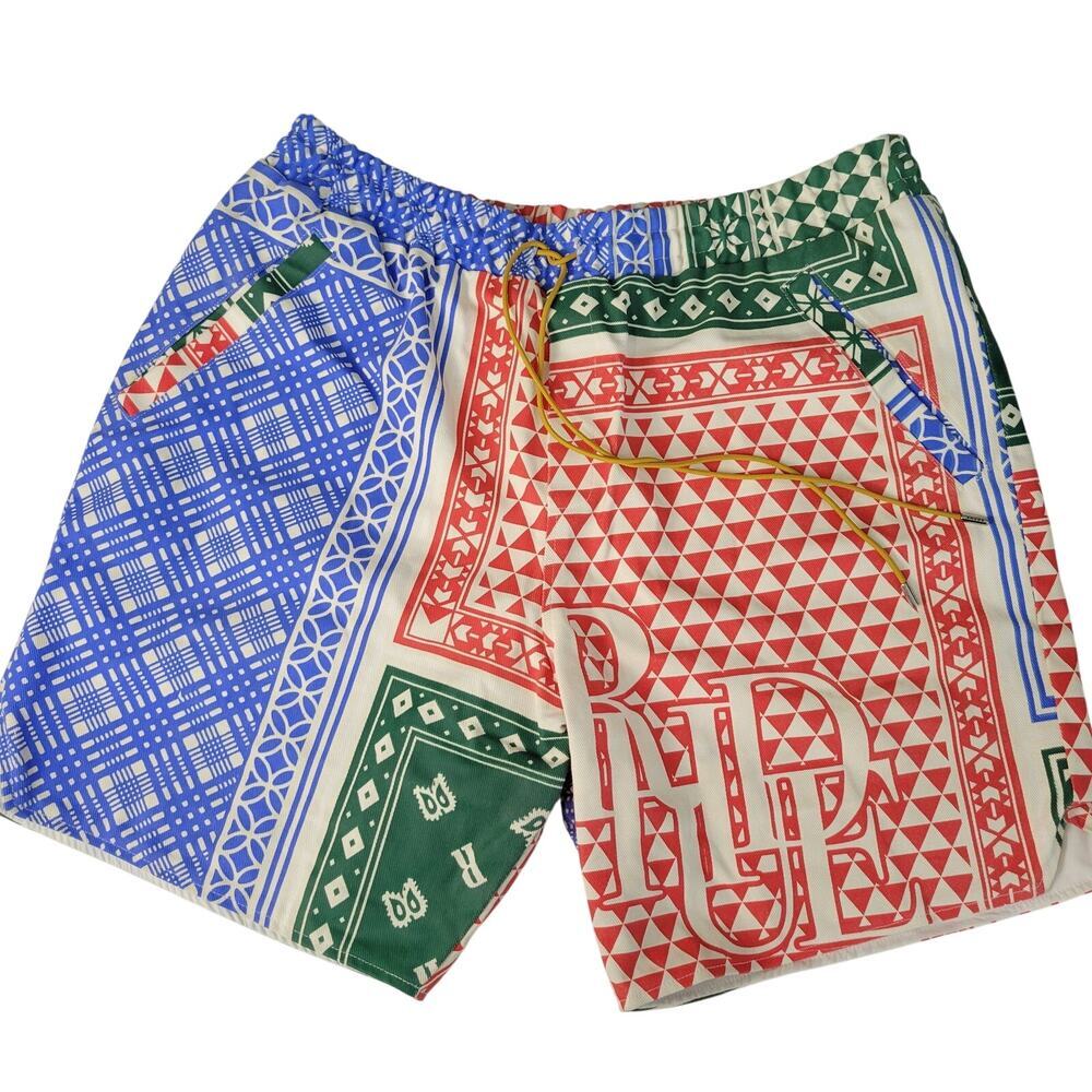Rhude SSENSE Exclusive Card Print Shorts Multicolor 2XL Cotton Twill Streetwear